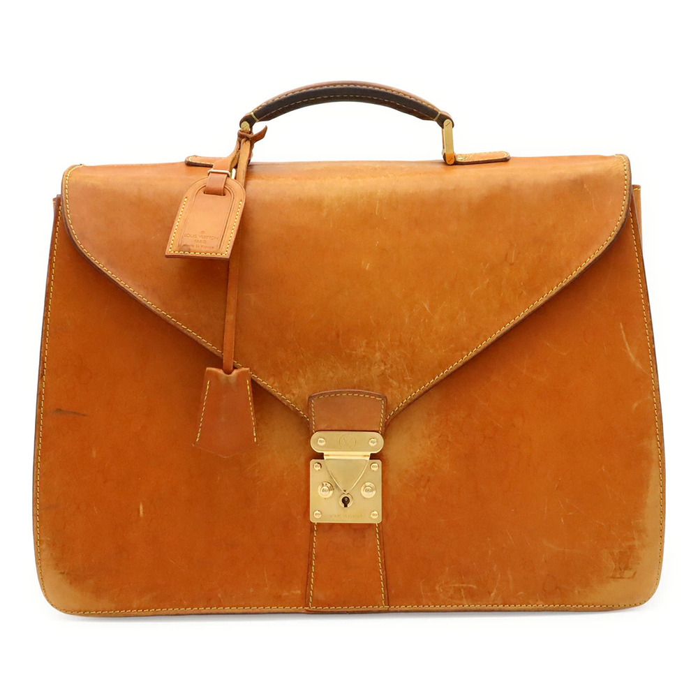 LOUIS VUITTON Atacama de Briefcase Business Bag Nomad Leather Brown